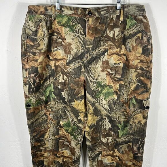 🦌🎯 Vintage WALLS ADVANTAGE Camo Hunting Camouflage Denim Cargo Pants Sz. 46-48 - Picture 2 of 12